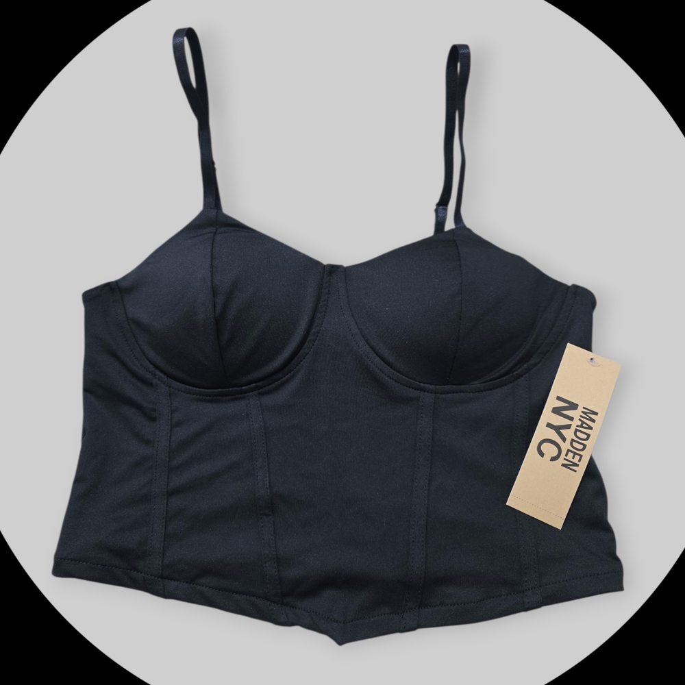 Steve Madden Black Bustier Bra